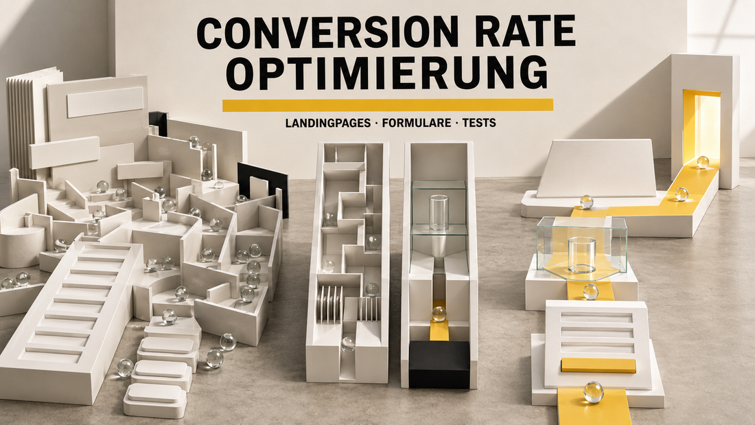 Editorialer Conversion-Pfad von einer klaren Landingpage über ein verständliches Formular bis zur bestätigten Anfrage